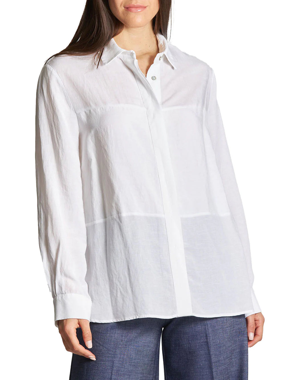 Camicia Alessia Santi Lino da Donna - Bianco