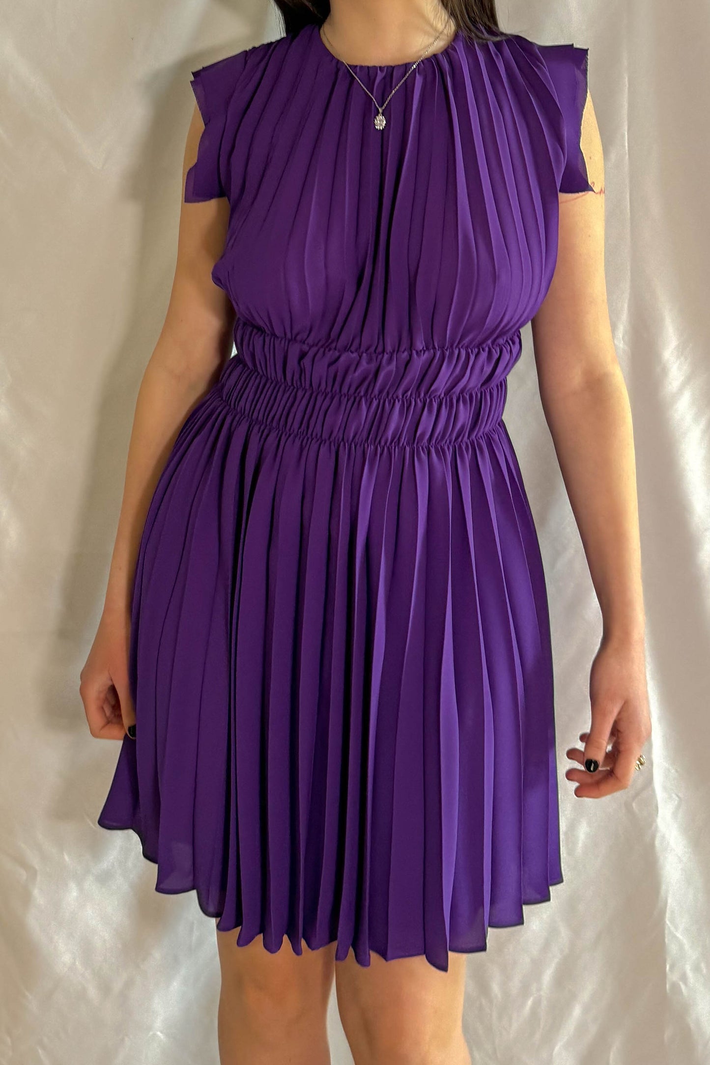 Abito plissettato viola Liu Jo elegante donna