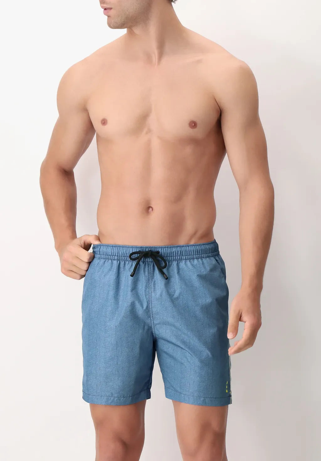 CostumeBoxerStampaMelangeDenim