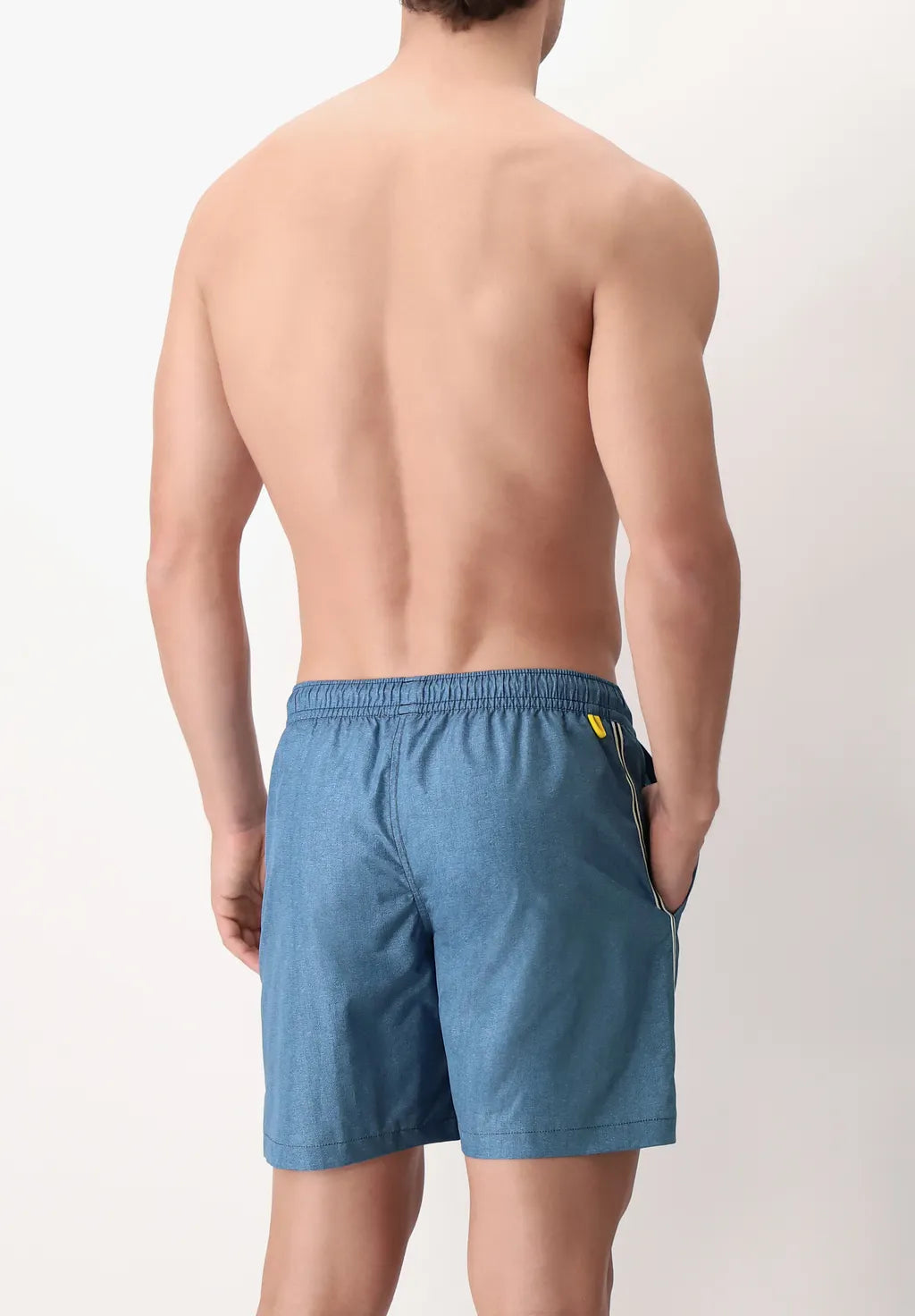 CostumeBoxerStampaMelangeDenimretro