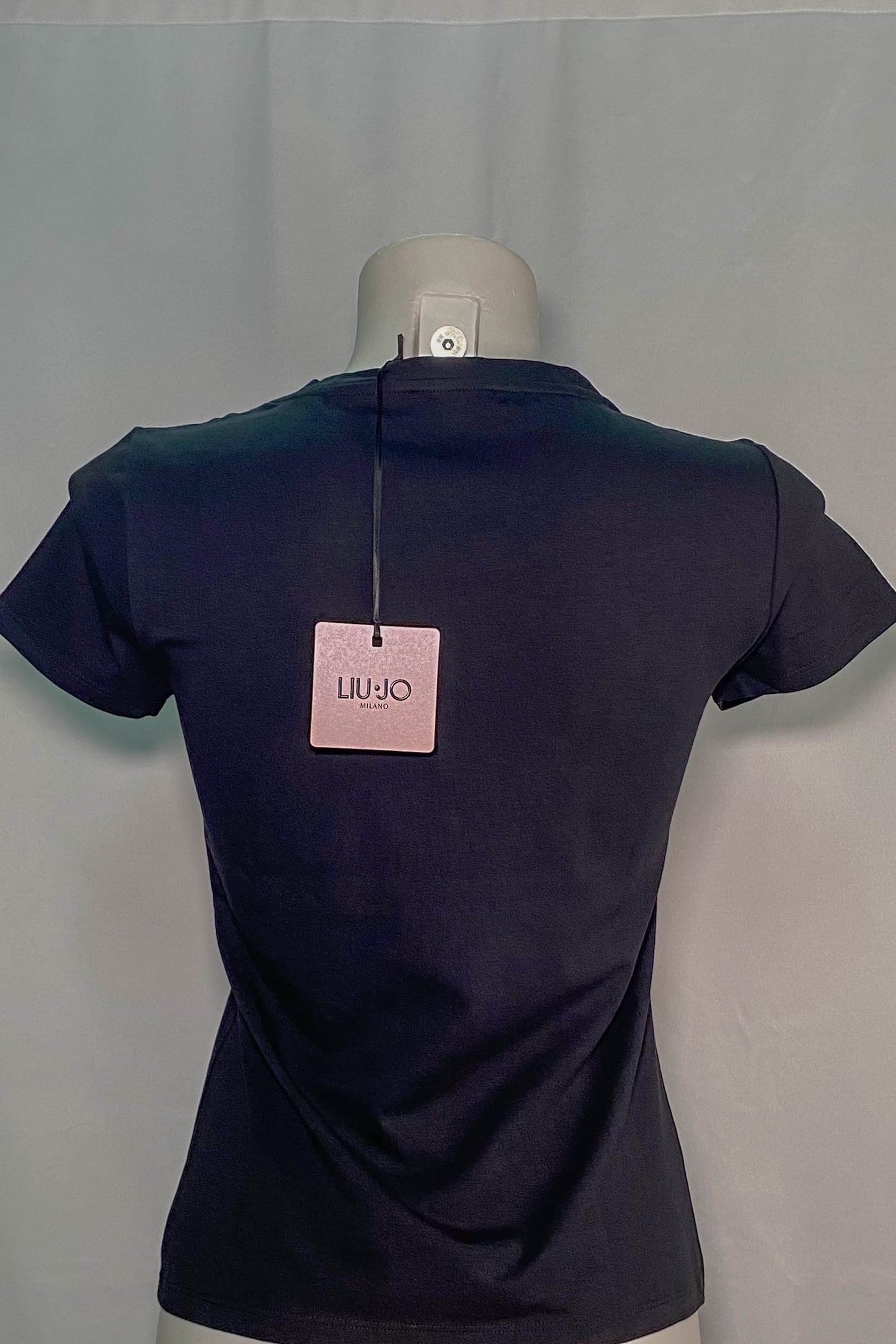 LIUJO-Tshirt-Strass-Logo-BLU