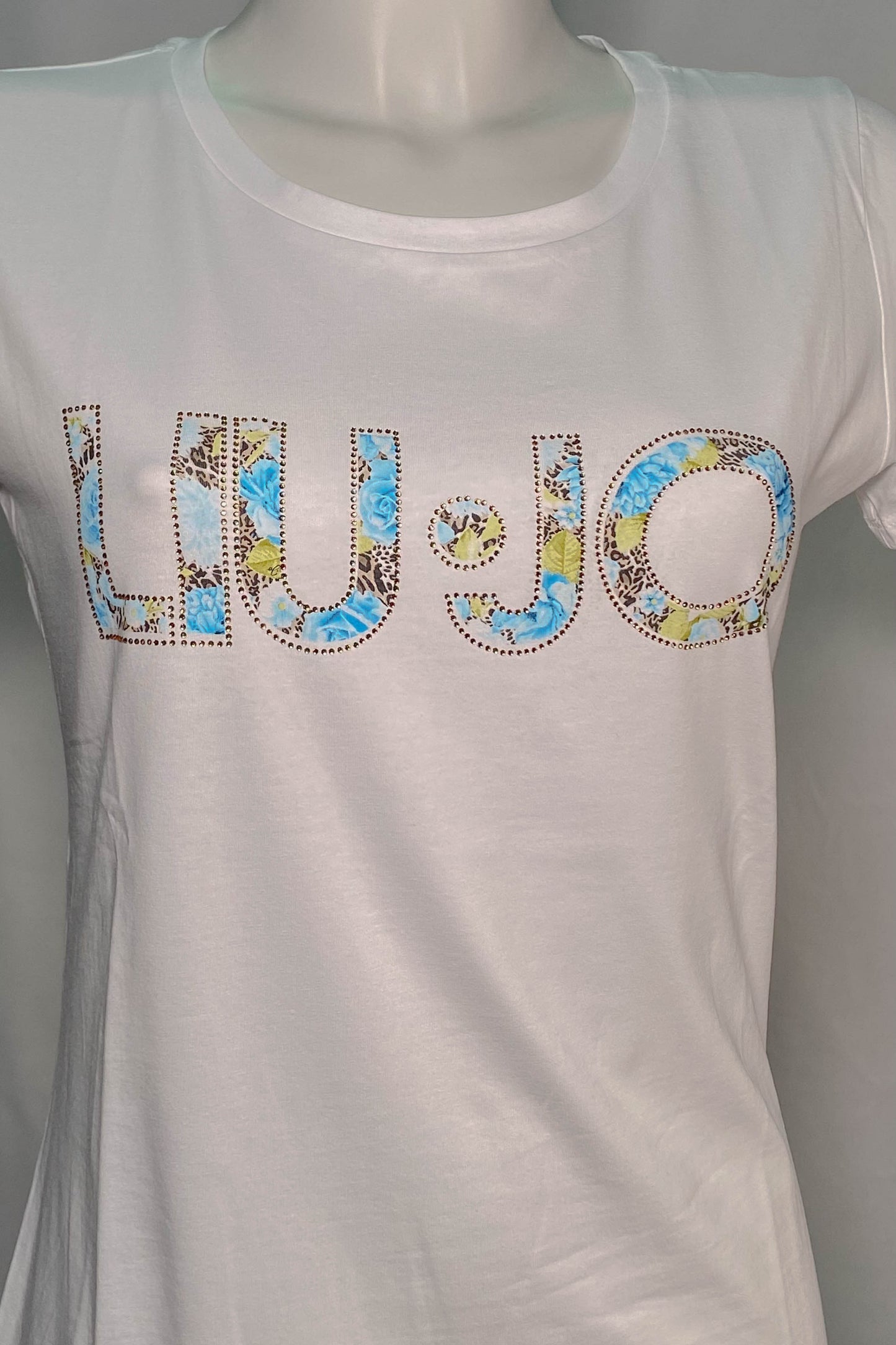 T-shirt LIU JO Glamour con Logo in Strass