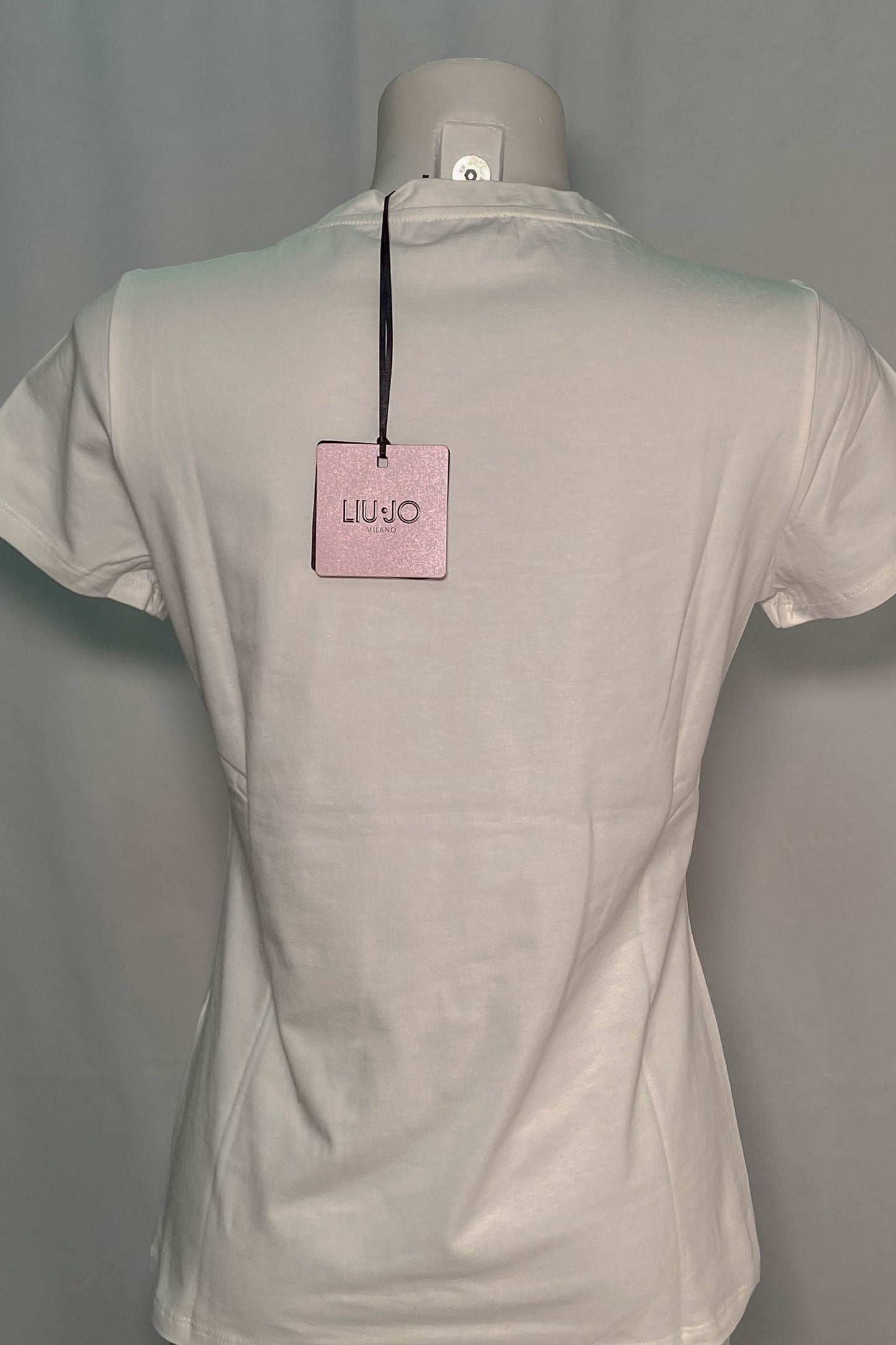 T-shirt LIU JO bianca con logo in strass