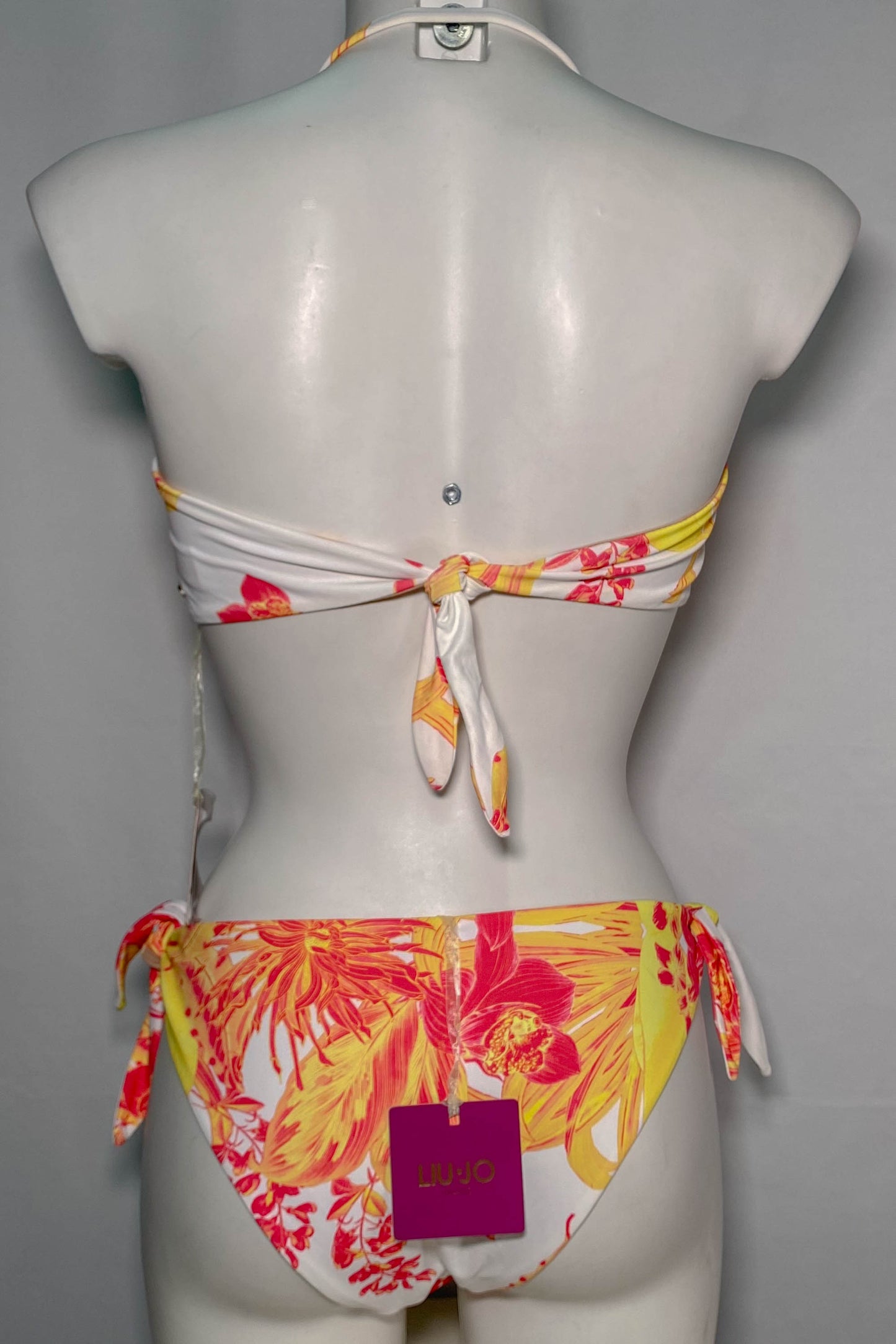 Costume bikini LIU JO fantasia floreale Bianco e Arancio