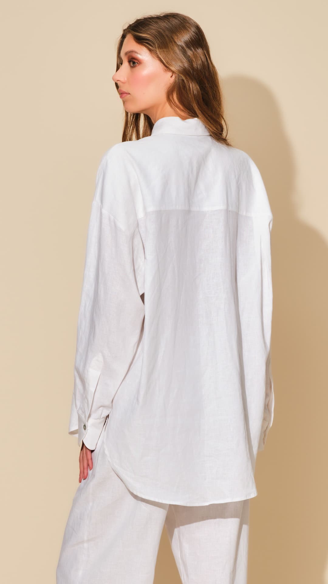 Pepita-Camicia-Over-In-Lino-E-Cotone-Effetto-Denim-retro