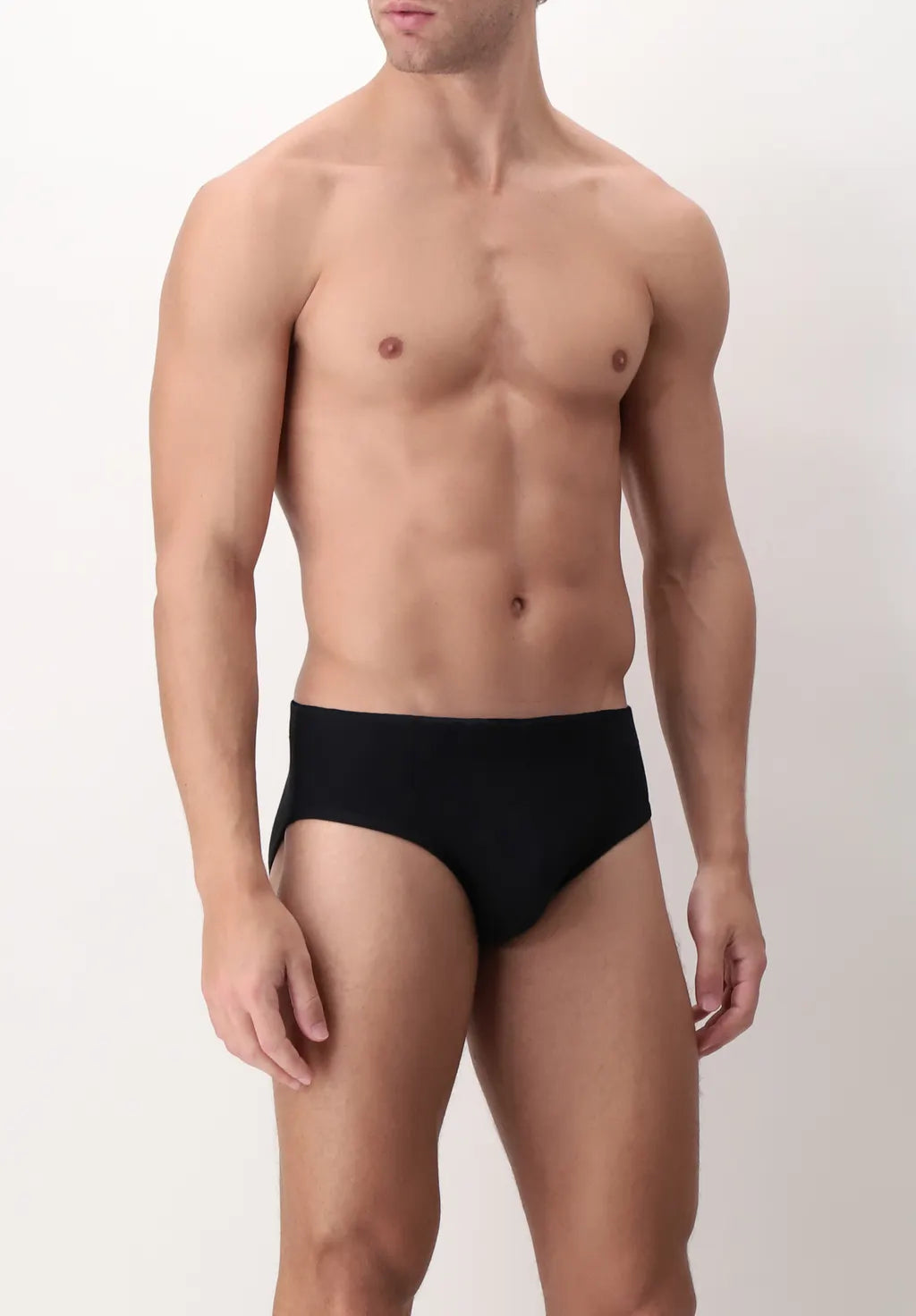 Slip Medio in Cotone Elasticizzato Goal 2 pezzi Bipack Nero