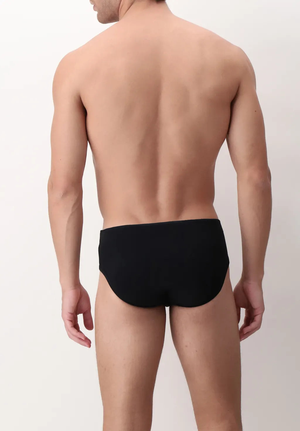 Slip Medio in Cotone Elasticizzato Goal 2 pezzi Bipack Nero retro