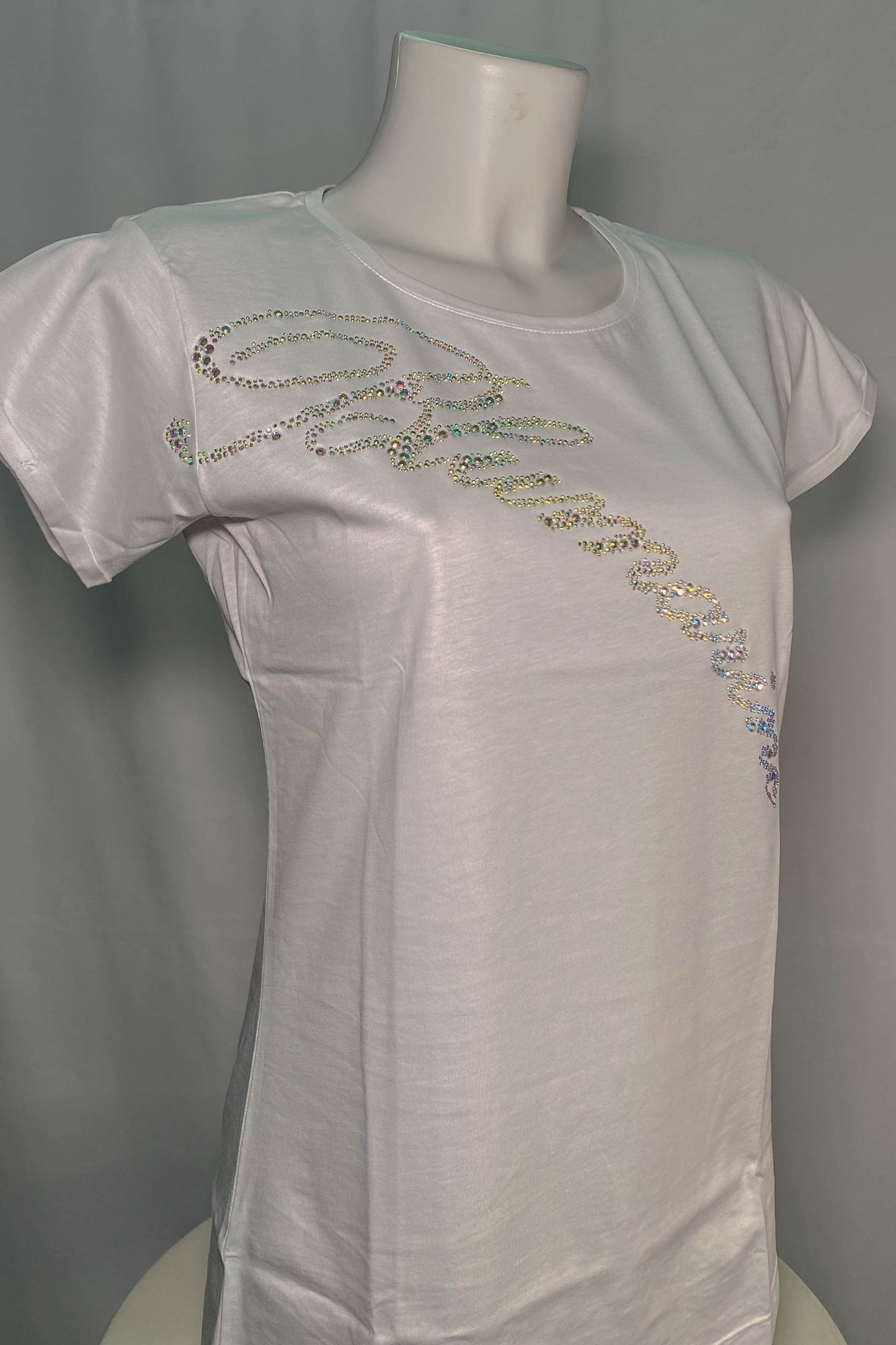 T-shirt BlueMarine con dettagli scintillanti e colorati sul davanti