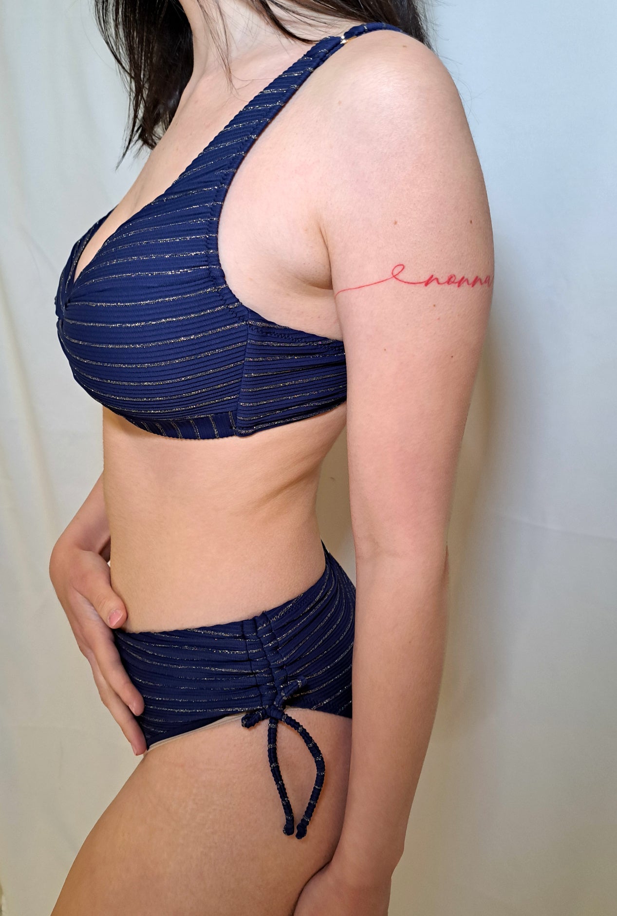 Bikini Blu Lurex Accadueo - Eleganza e Supporto per forme prosperose