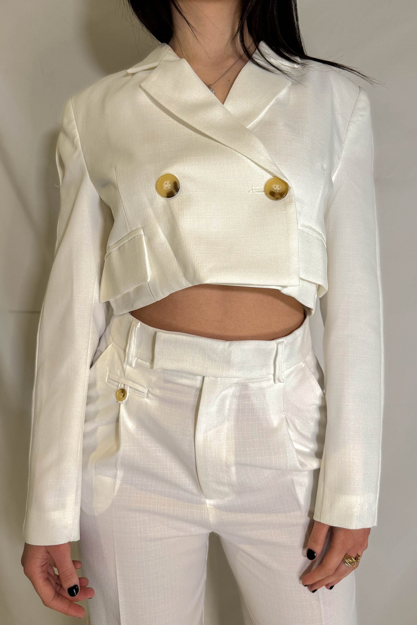 Completo tailleur bianca elegante donna Vicolo vista
