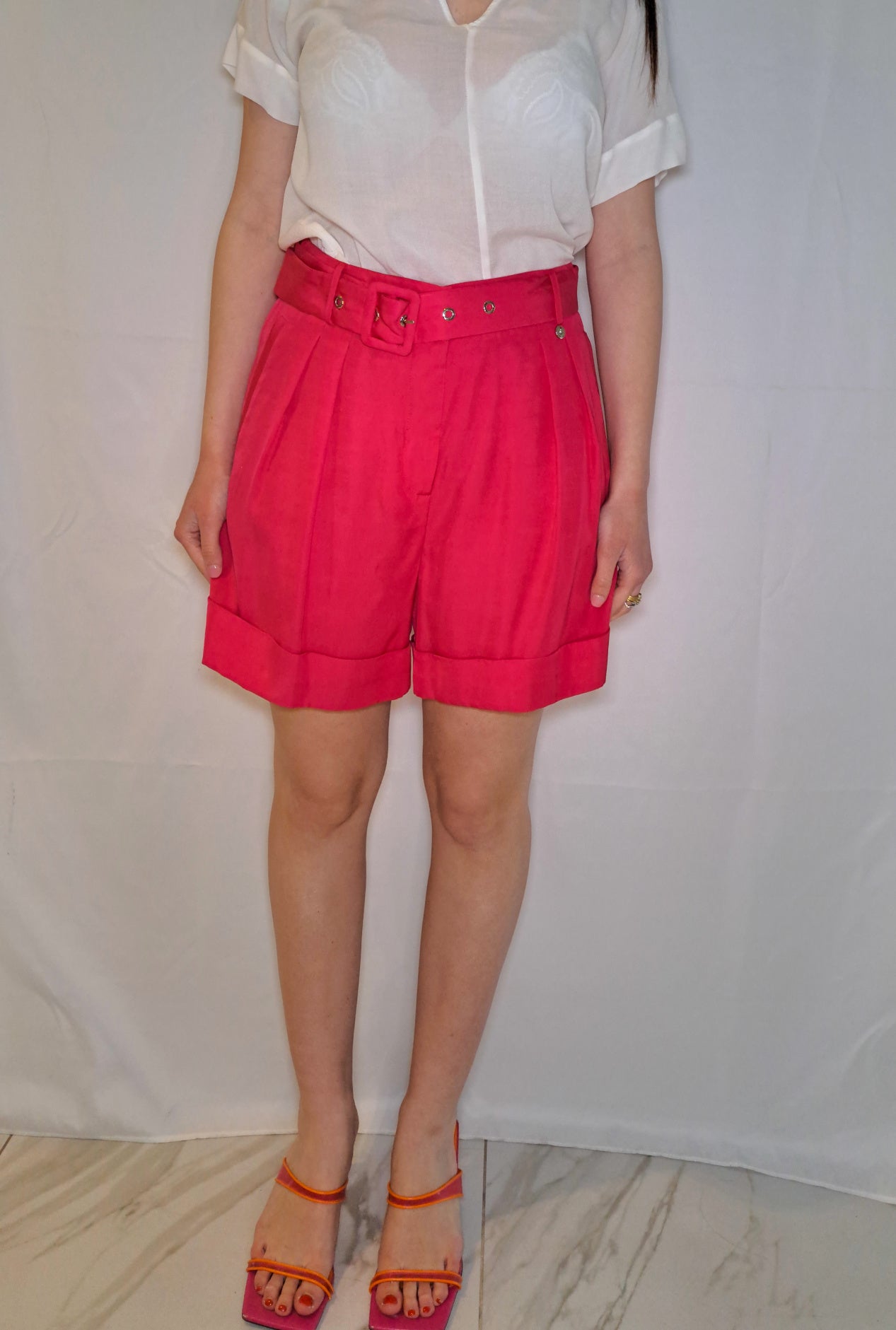 iujo-shorts-rosa-vita-alta-donna-dettaglio