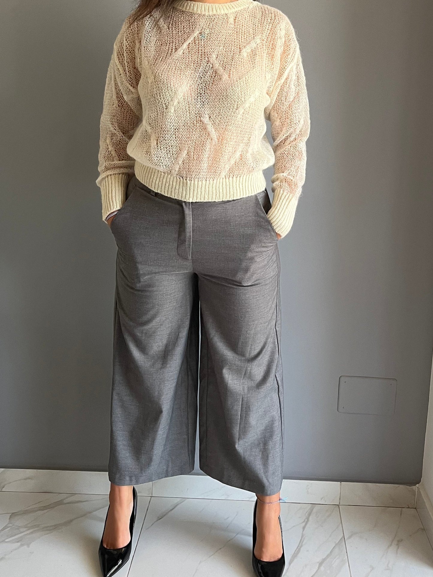 Pantaloni Palazzo Grigi Eleganti - Alessia Santi