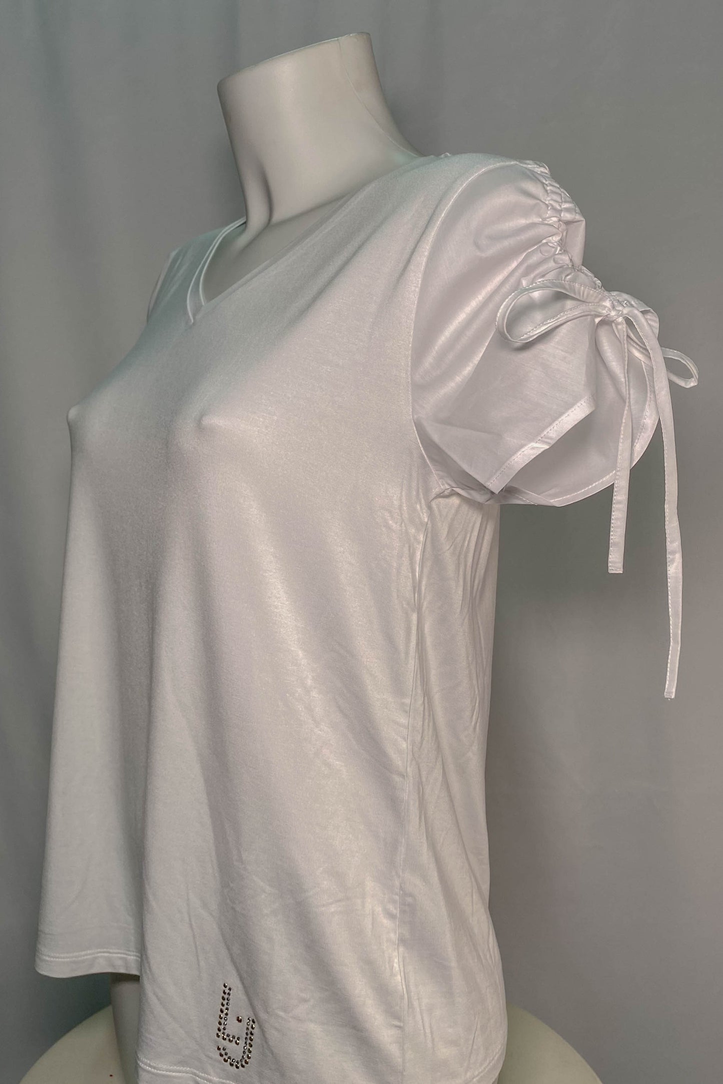 T-shirt LIU JO bianca casual con dettagli glamour