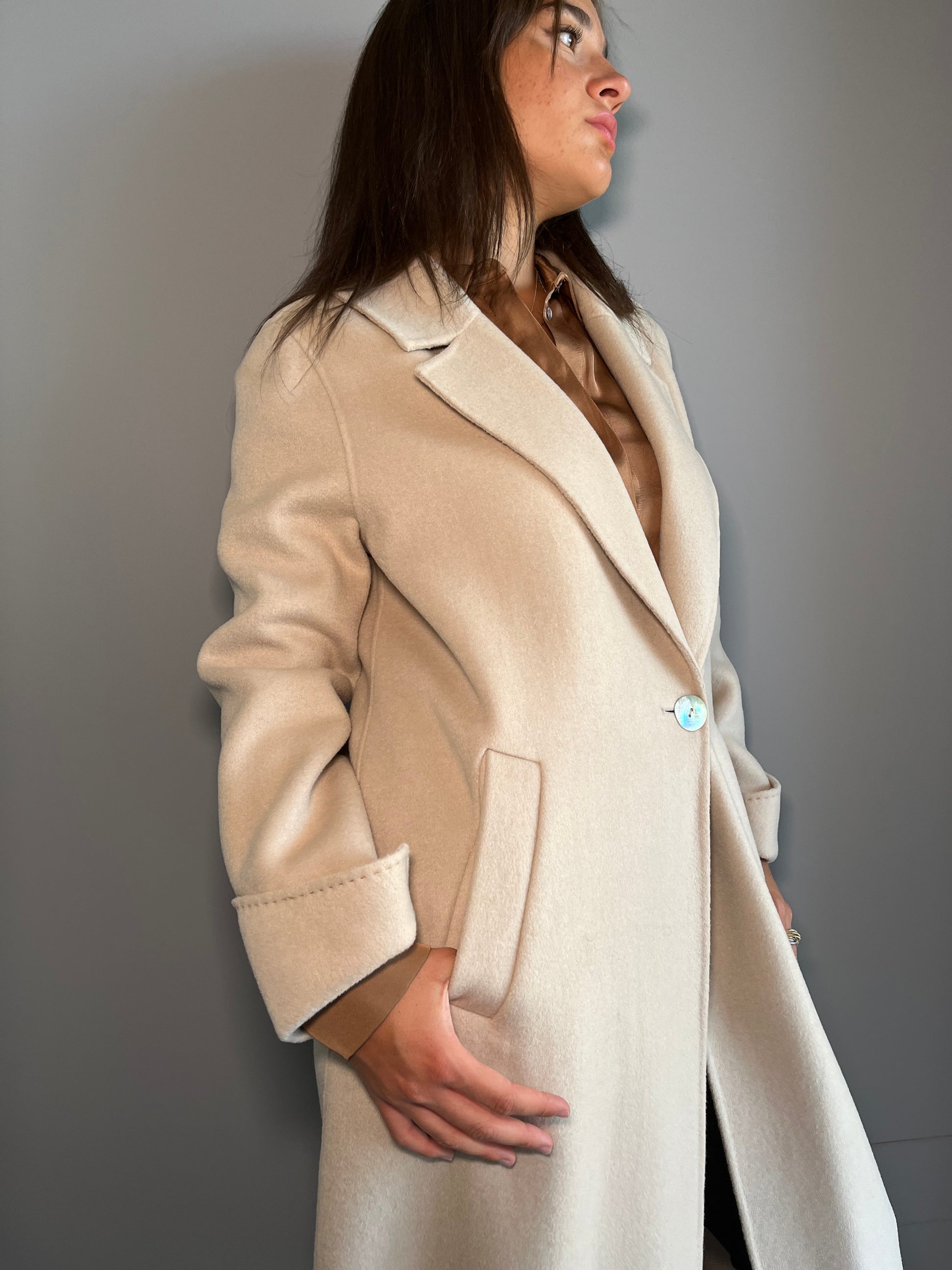 Cappotto alessia santi lungo DETTAGLIO BOTTONE