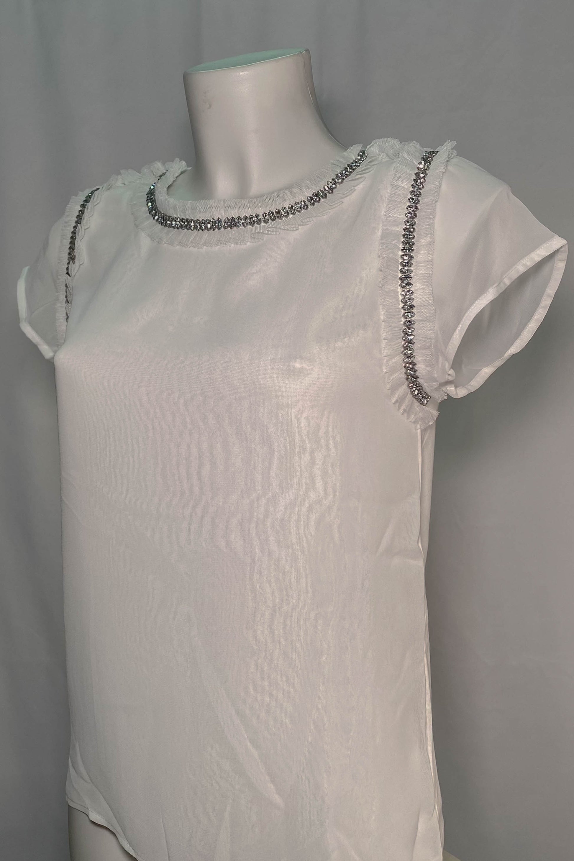 T-shirt bianca LIU JO con dettagli luminosi