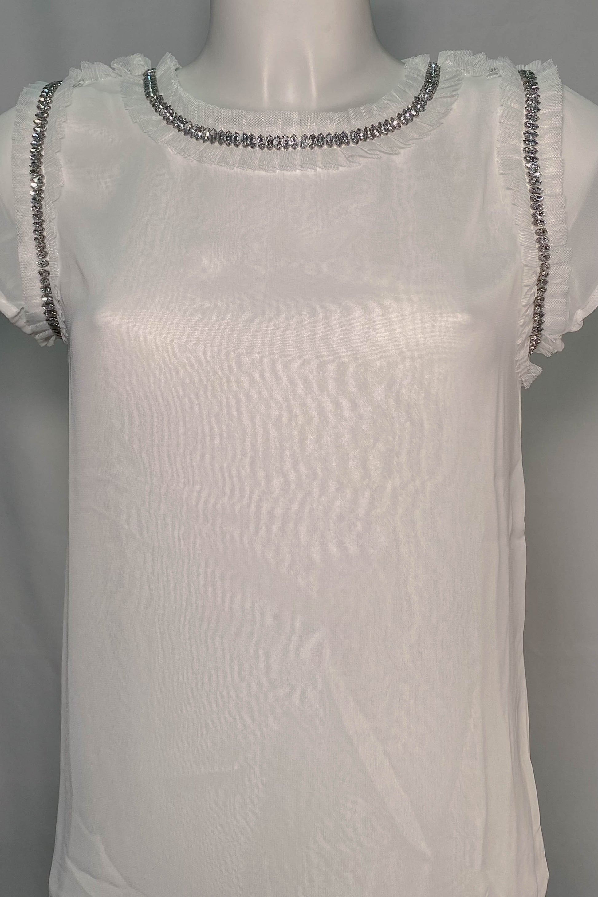 T-shirt bianca LIU JO con dettagli luminosi