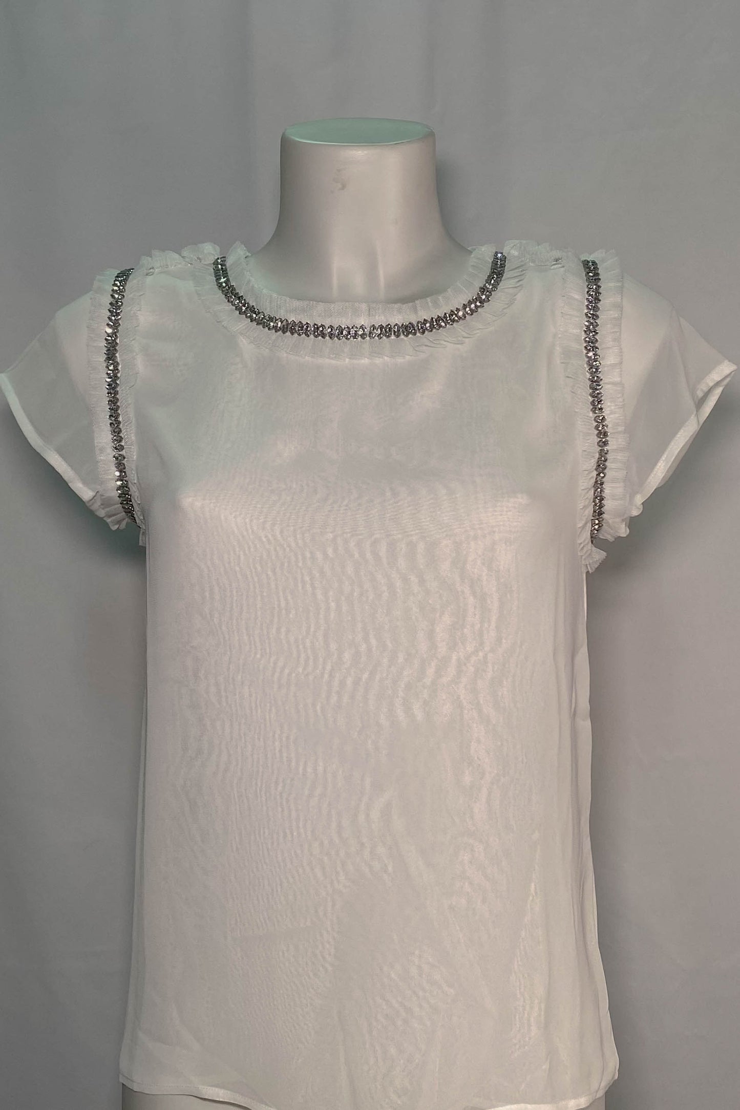 T-shirt bianca LIU JO con dettagli luminosi