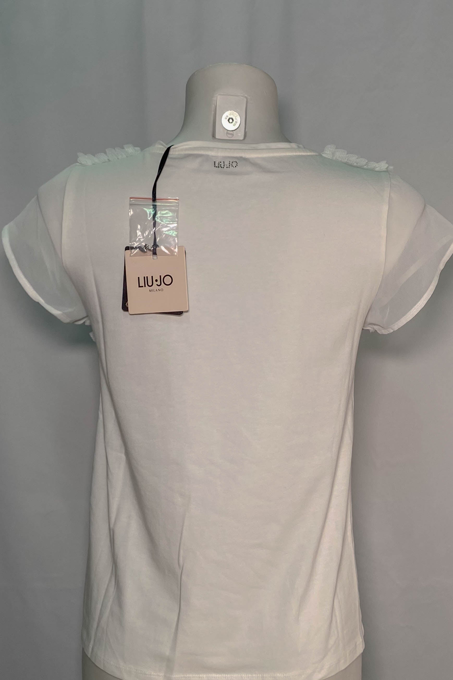 T-shirt bianca LIU JO con dettagli luminosi