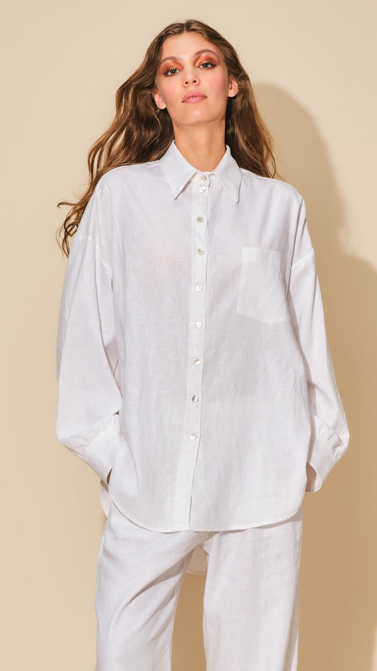 Pepita-Camicia-Over-In-Lino-E-Cotone-Effetto-Denim