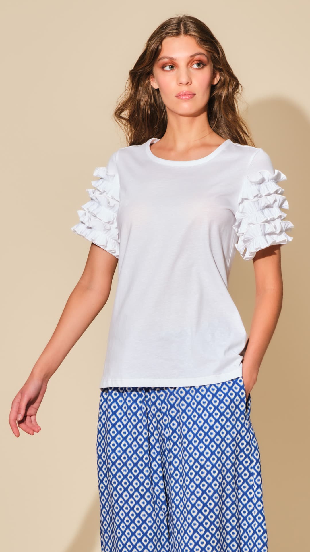 Pepita-T-Shirt-Con-Rouches-1