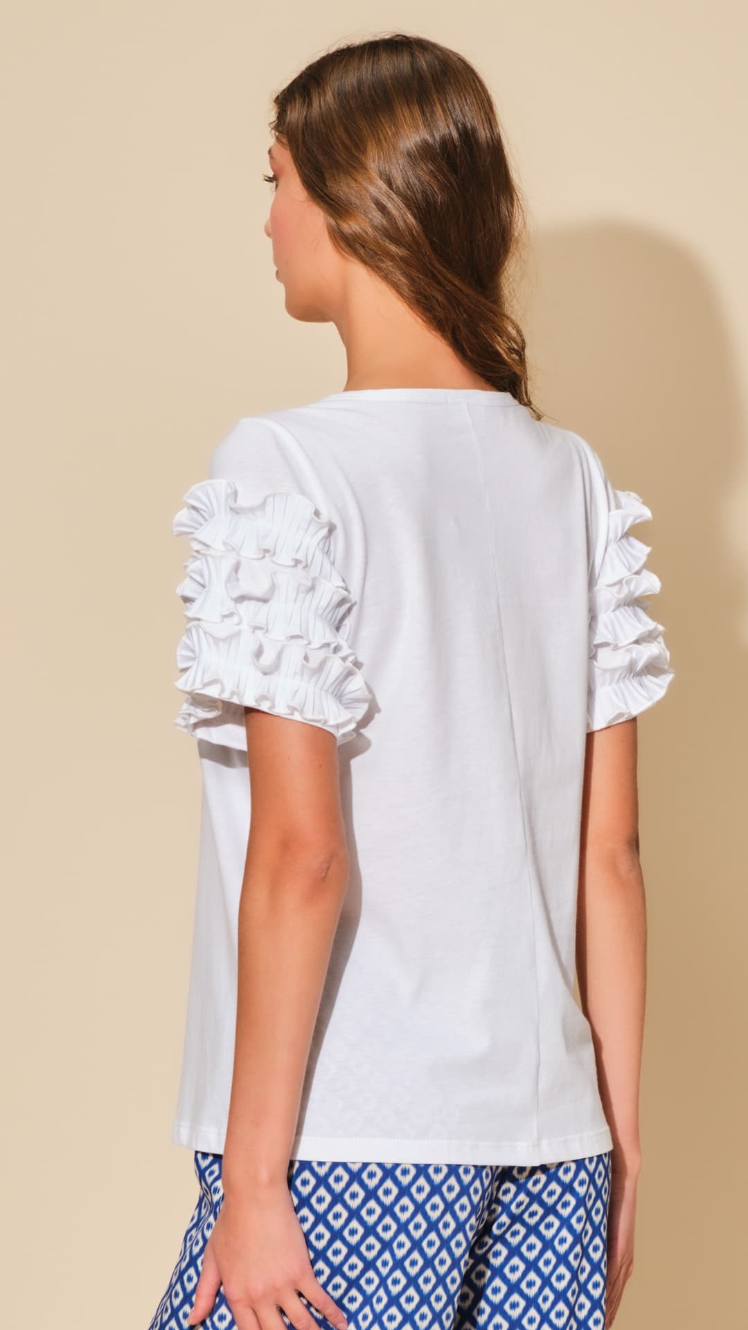 Pepita-T-Shirt-Con-Rouches-retro
