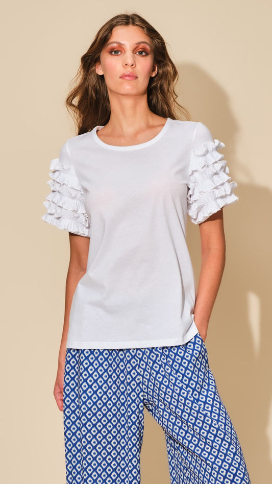 Pepita-T-Shirt-Con-Rouches
